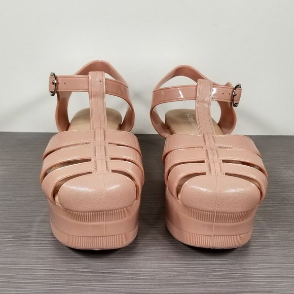 Jeffrey Campbell Candied Platform Sandals, Nude, Womens Size 6 M / 37 - Picture 2 of 12